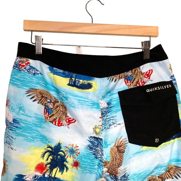 QUIKSILVER Men’s Everyday 4TH Eagle Swim Suit Board Shorts Size 32 - Picture 4 of 12